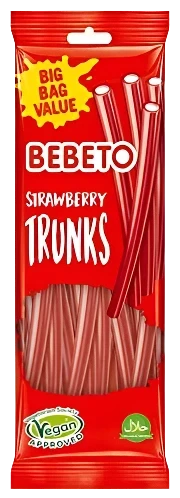 Bebeto Strawberry Trunks 220g - Sweet and Chewy Treats