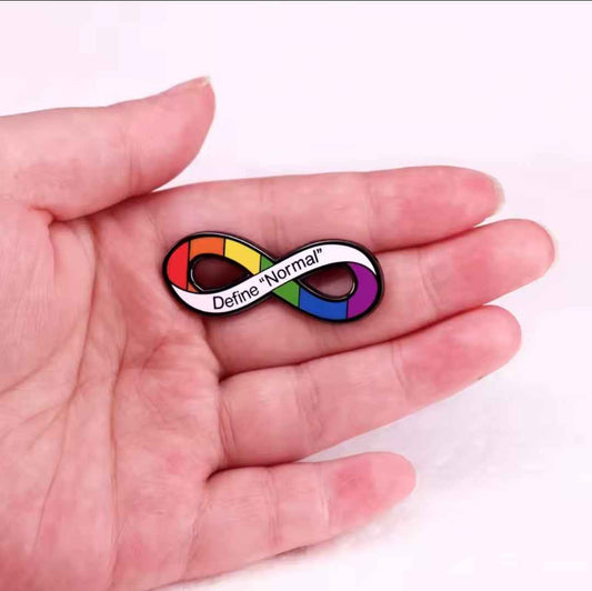 Autism Awareness Define Normal Pin Badge - Gifts4YouAll