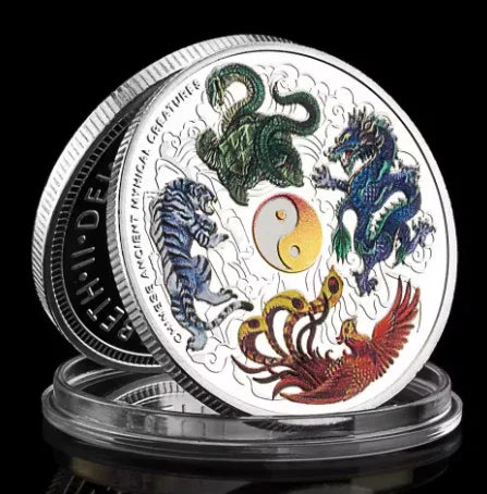 Four Great Mythical Creatures | Silver Plated Collector's Coin