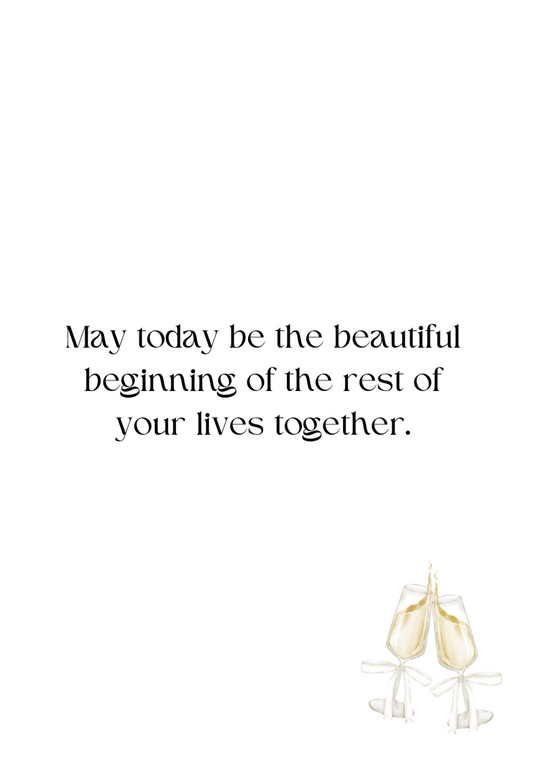 Just Married – Pretty Wedding Celebration Card