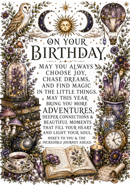 On Your Birthday May You Always Choose Joy – Pagan Adventure Birthday Card