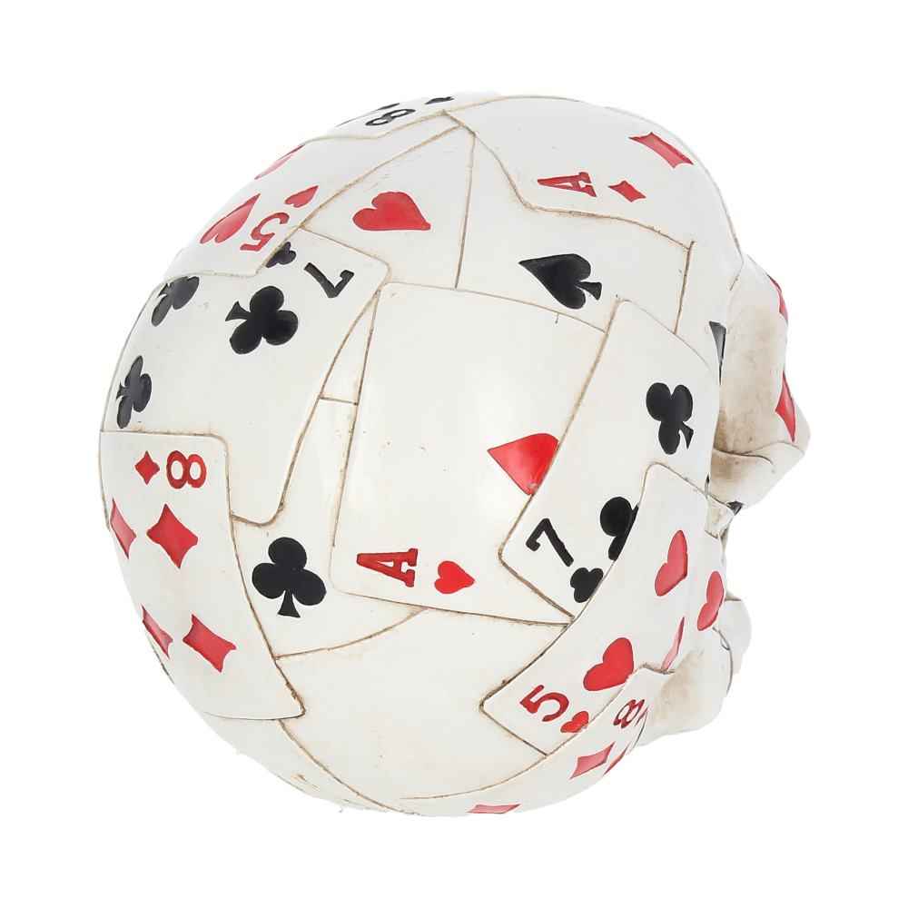 Dead Man's Hand Skull Ornament 15CM - Unique Playing Card Decor
