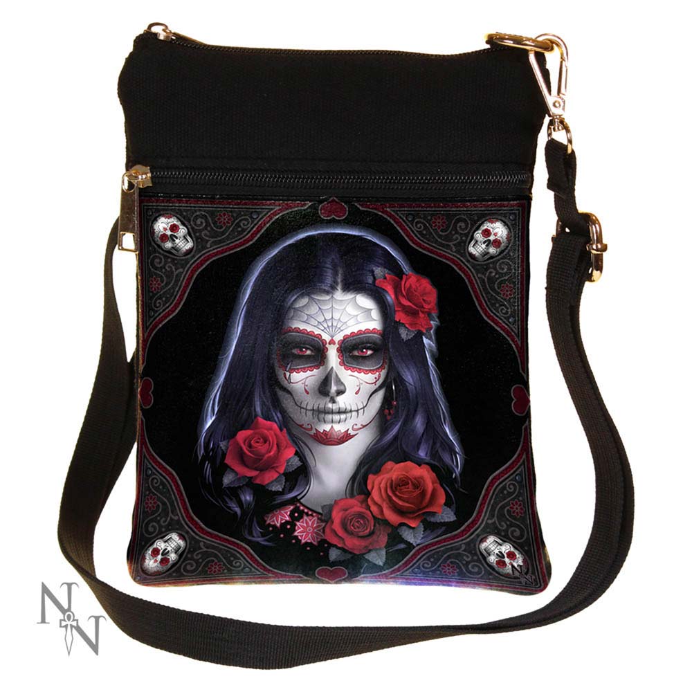 Sugar Skull Shoulder Bag 23cm | James Ryman Gothic Art