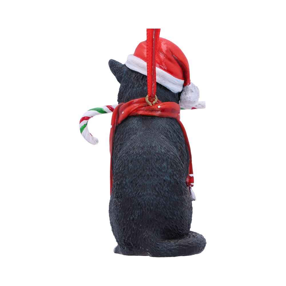 Lisa Parker Candy Cane Cat Hanging Ornament 9cm