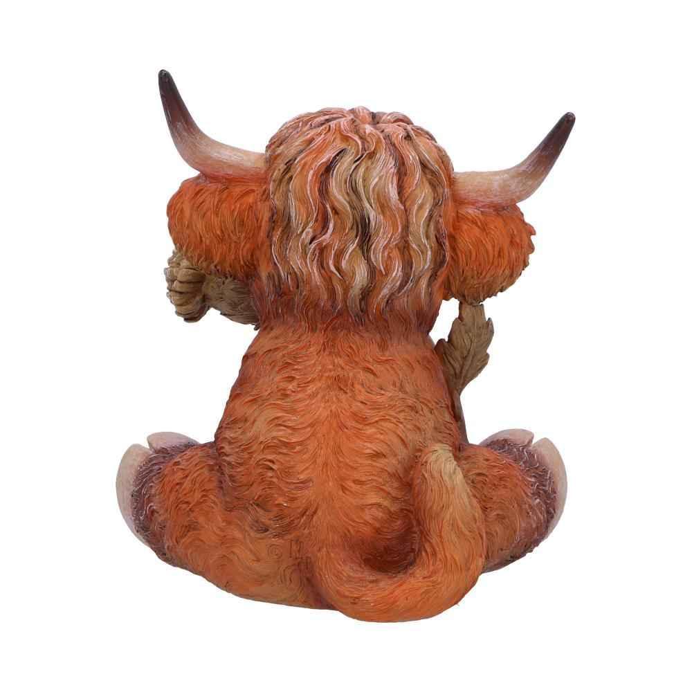 Highland Cow Thistle Figurine - Handcrafted Decor - Home Decor