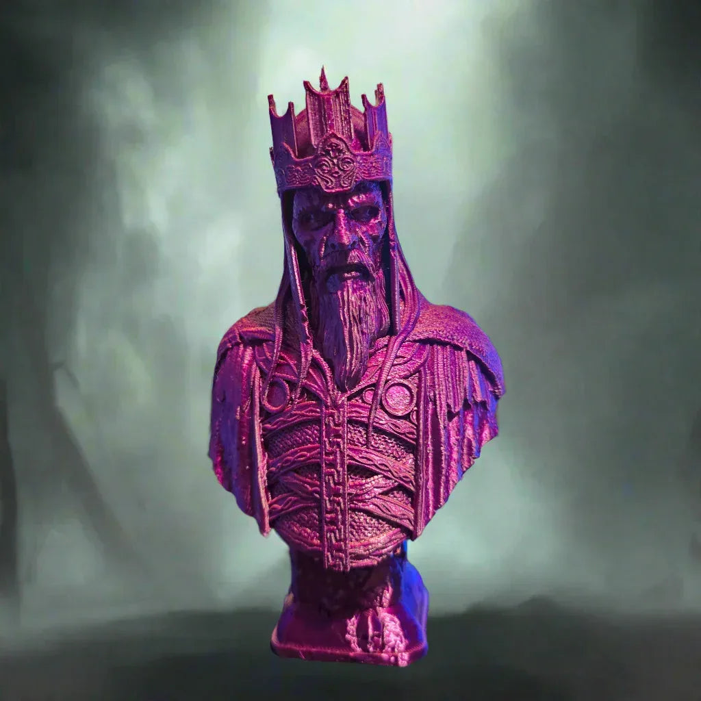 King of Death Bust 15cm - Gothic Skull Sculpture - Home Decor