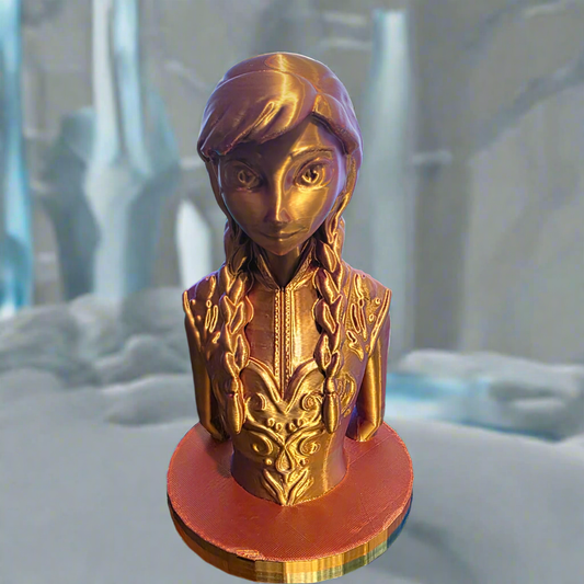 Anna 3D-Printed Bust – Stunning Frozen Collectible Sculpture - Gifts4YouAll