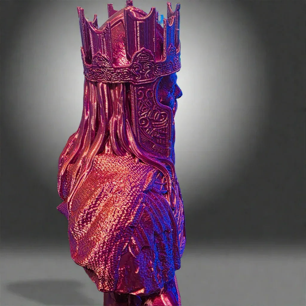 King of Death Bust 15cm - Gothic Skull Sculpture - Home Decor