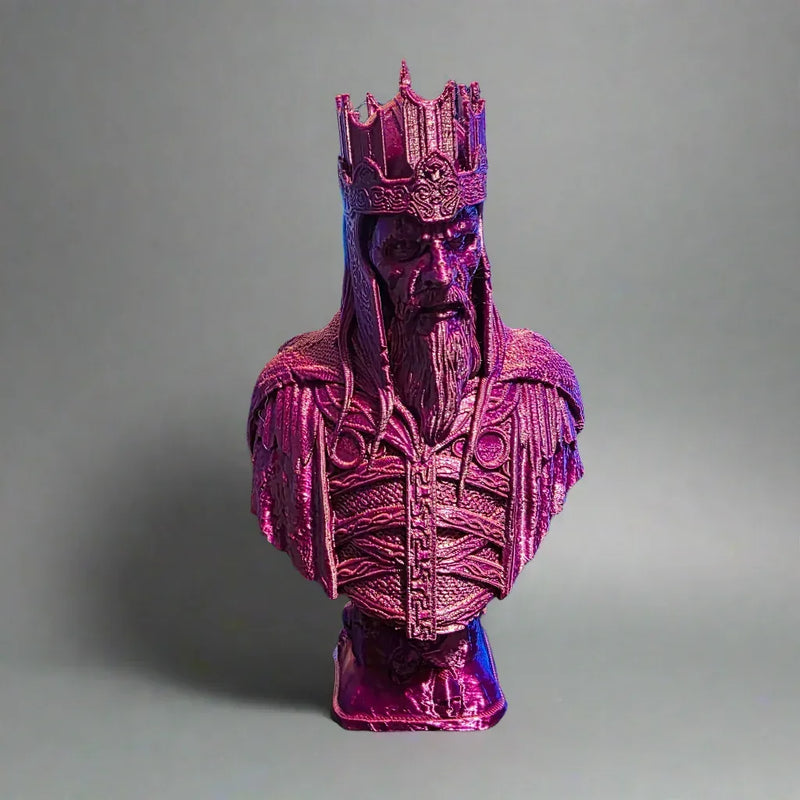 King of Death Bust 15cm - Gothic Skull Sculpture - Home Decor
