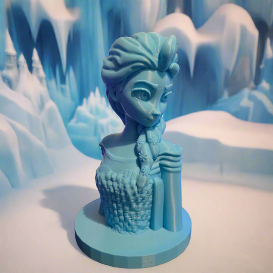 Elsa Ice Queen 3D-Printed Bust - 26CM Tall Collectible Figure - Gifts4YouAll