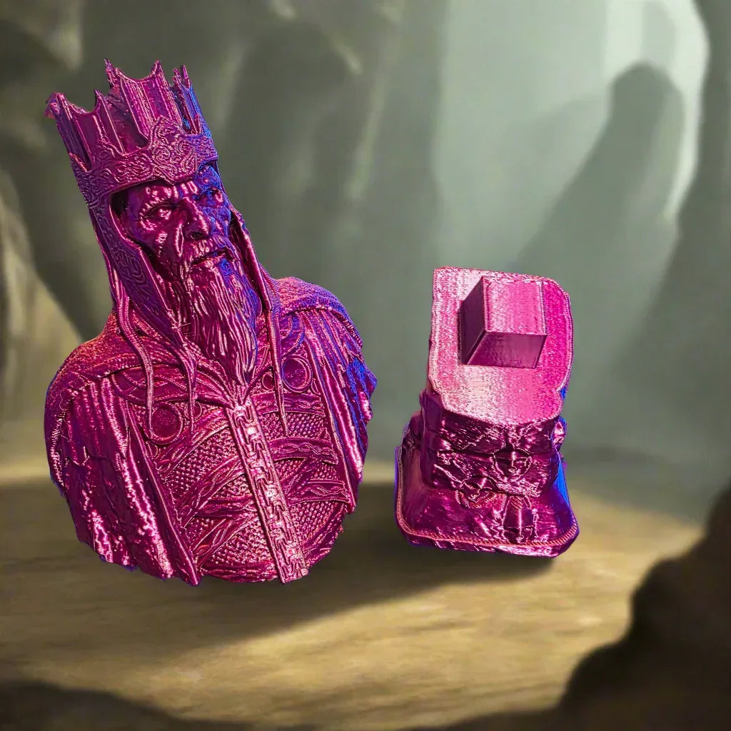 King of Death Bust 15cm - Gothic Skull Sculpture - Home Decor