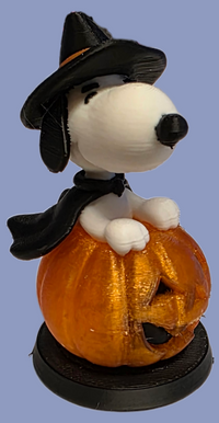 Spooky Snoopy Pumpkin 3D Print - 7CM Tall Fun Decor