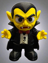 Mini Dracula 3D-Printed Creature - 5cm Tall Miniature Figure