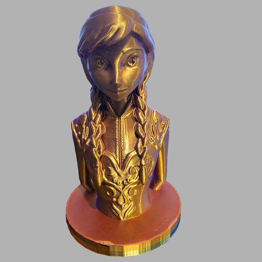 Anna 3D-Printed Bust – Stunning Frozen Collectible Sculpture - Gifts4YouAll