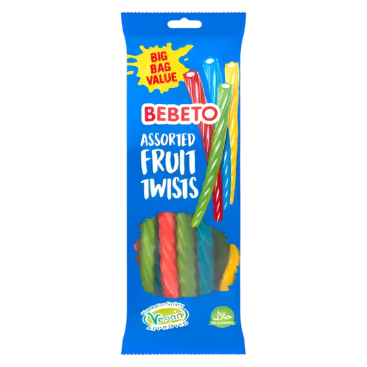 Bebeto Assorted Fruit Twists 220g - Delicious Candy Treats for All Ages