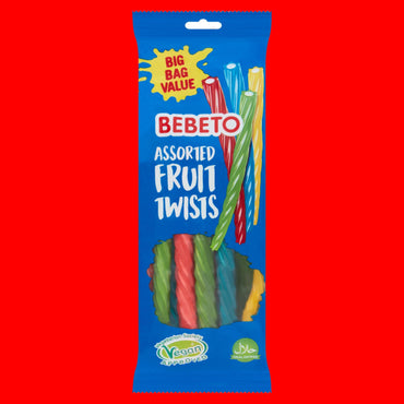 Bebeto Assorted Fruit Twists 220g - Delicious Candy Treats for All Ages - Gifts4YouAll