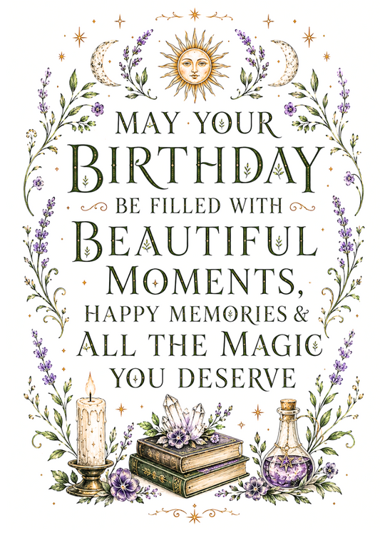 May Your Birthday Be Filled With Beautiful Moments – Wiccan Birthday Card