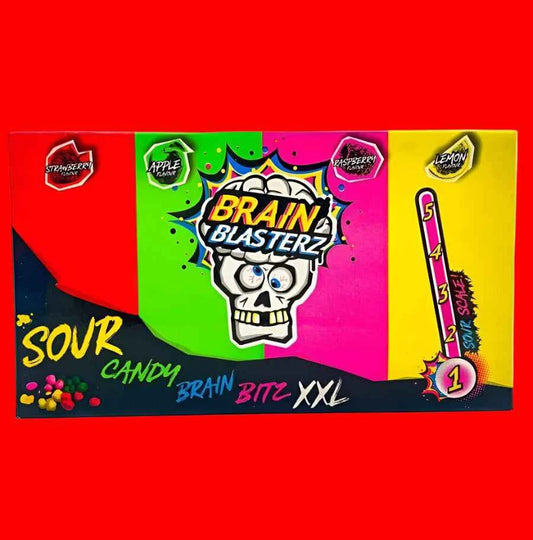 Brain Blasterz Sour Candy Brain Bitz XXL 144g - Tangy Sour Treats for Candy Lovers