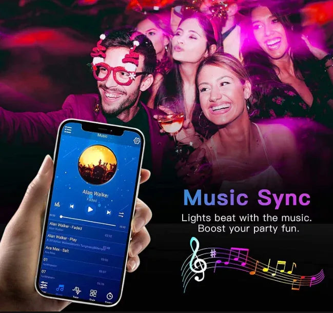 RGB LED Strip Light for TV – Bluetooth Control, 5V USB, 5M - LED Strip Lights