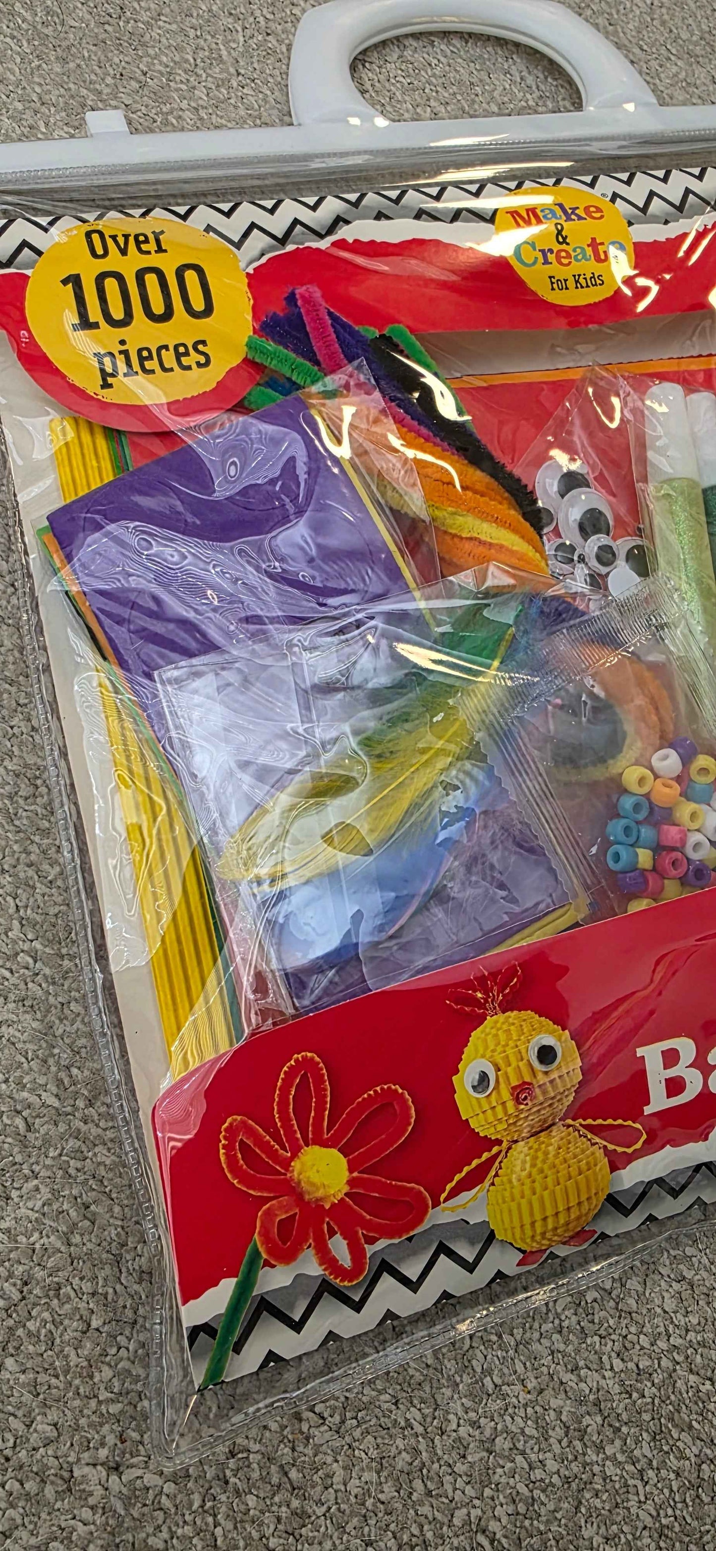 Giant Bag Craft Supply Bag with Over 1,000 Pieces for Creative Projects