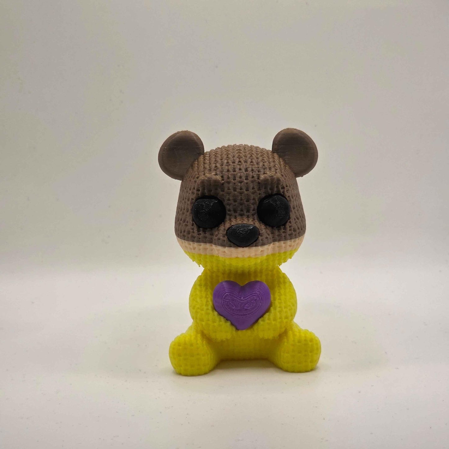 Bear with the Purple Heart 12cm - 3D Printed Companion - Toys & Games
