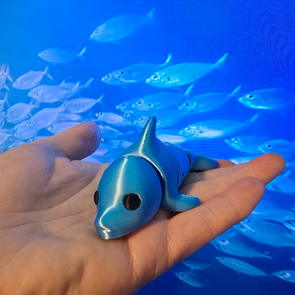 Friendly Little Dolphin hand size fidget toy