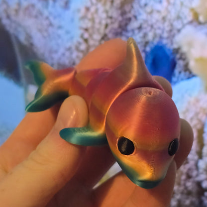 Friendly Little Dolphin hand size fidget toy