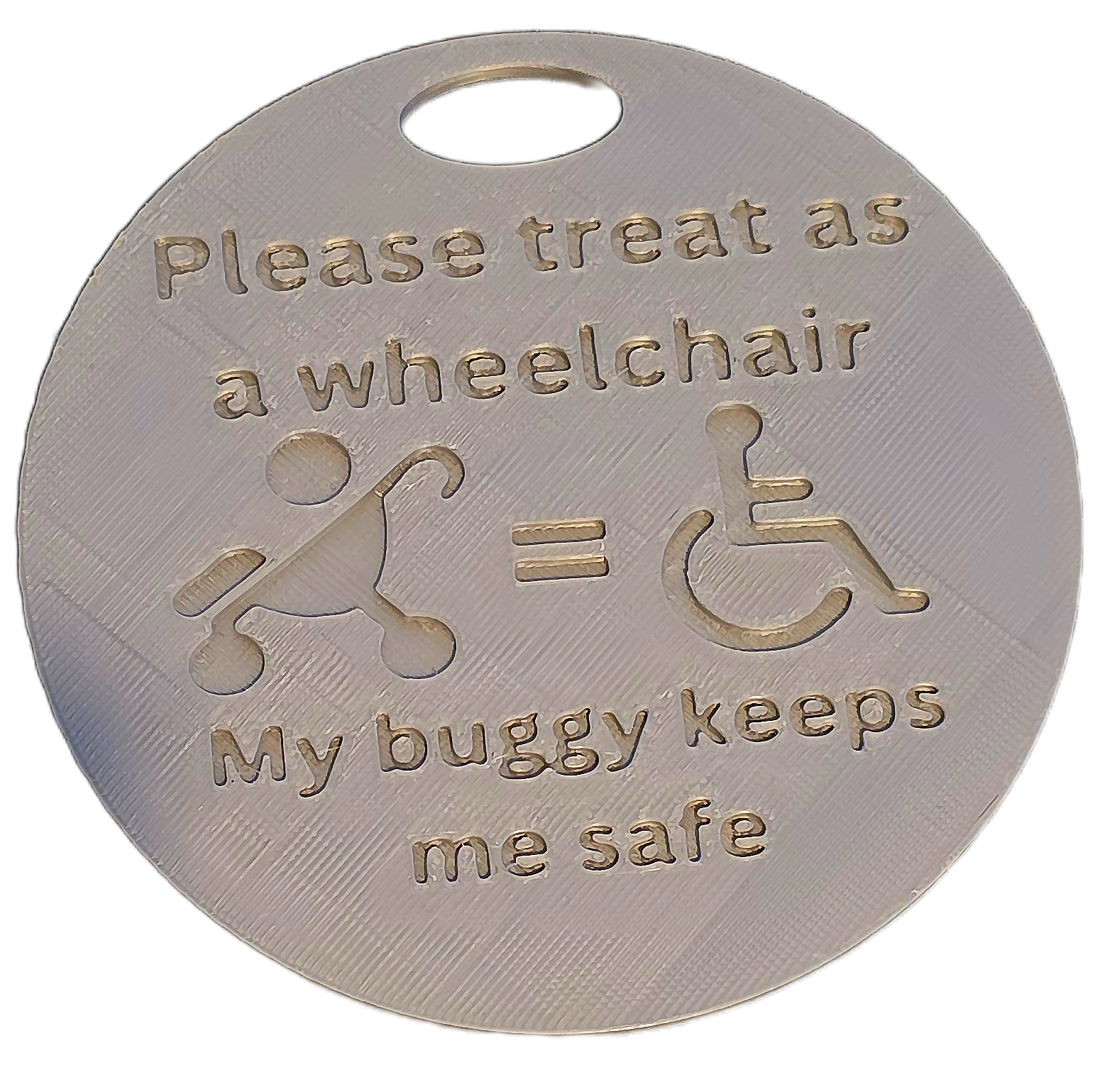 My Pram is my Wheelchair Sign 10cm