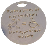 My Pram is my Wheelchair Sign 10cm