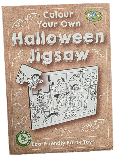 Halloween Jigsaw Puzzle - Colour Your Own Puzzle for Creative Fun