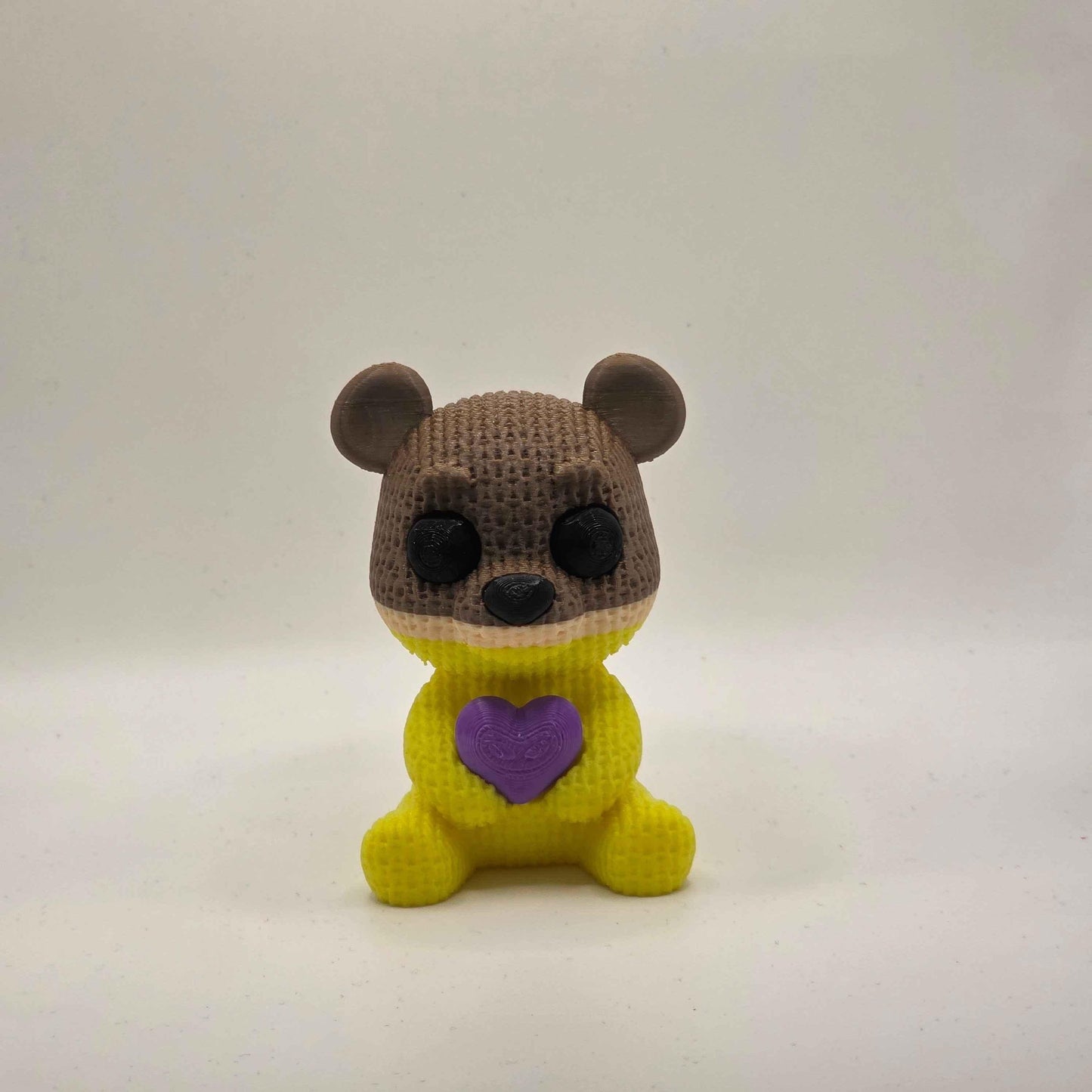 Bear with the Purple Heart 12cm - 3D Printed Companion - Toys & Games