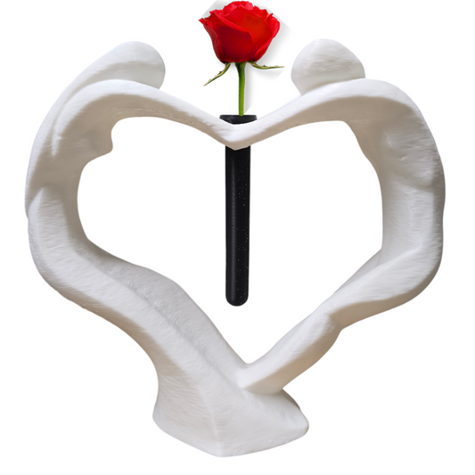 Two Lovers Heart Vase - Romantic Decor for Couples - Gifts4YouAll