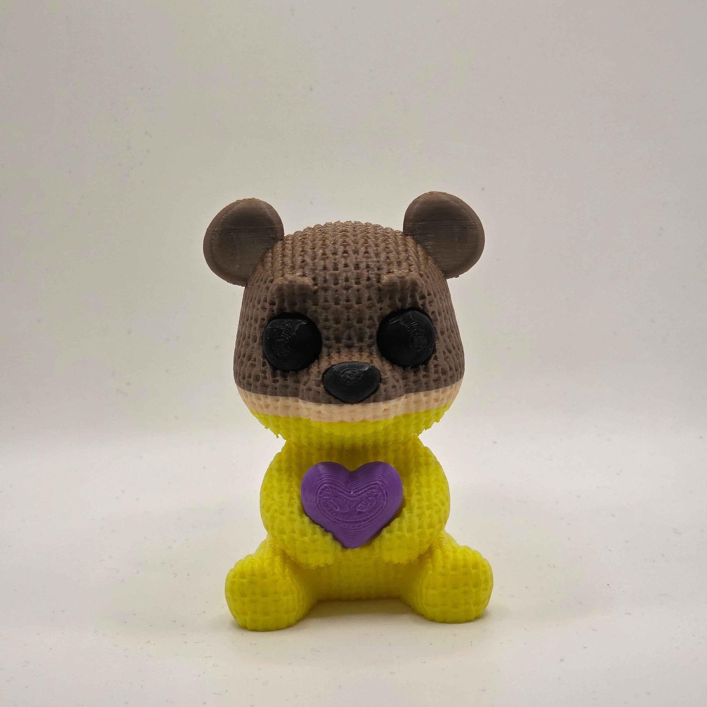 Bear with the Purple Heart 12cm - 3D Printed Companion - Toys & Games