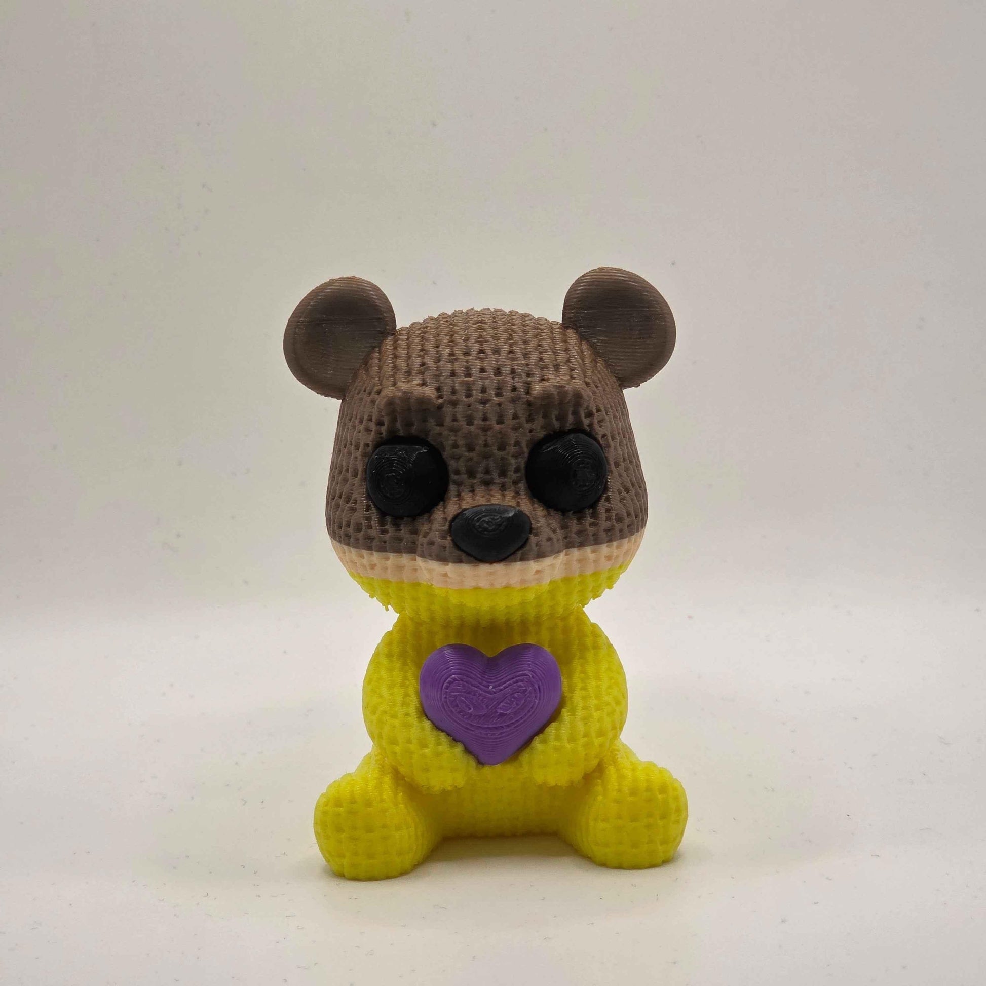 Bear with the Purple Heart 12cm - 3D Printed Companion - Toys & Games