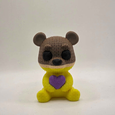 Bear with the Purple Heart 12cm tall