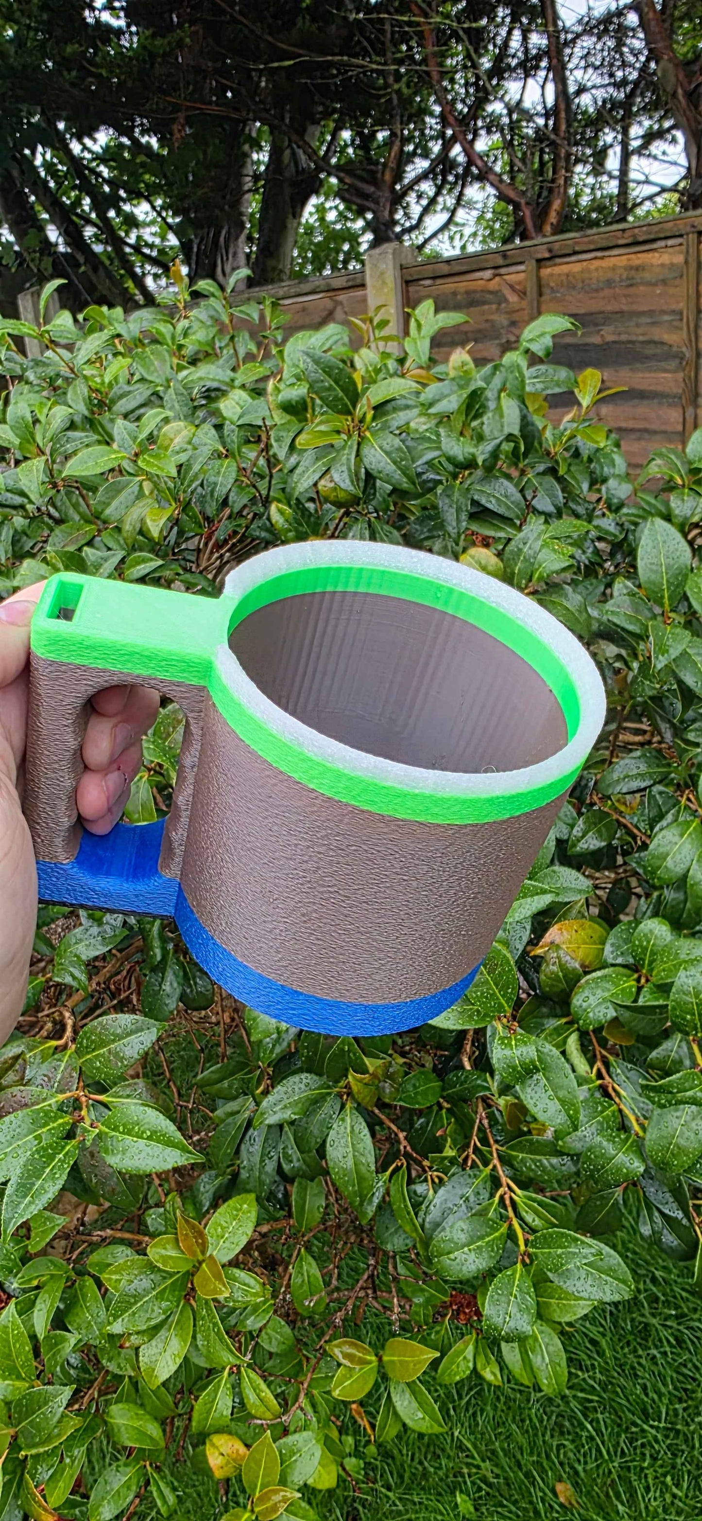 Ice Cream Cup Holder with Spoon Holder - 3D Printed Convenience