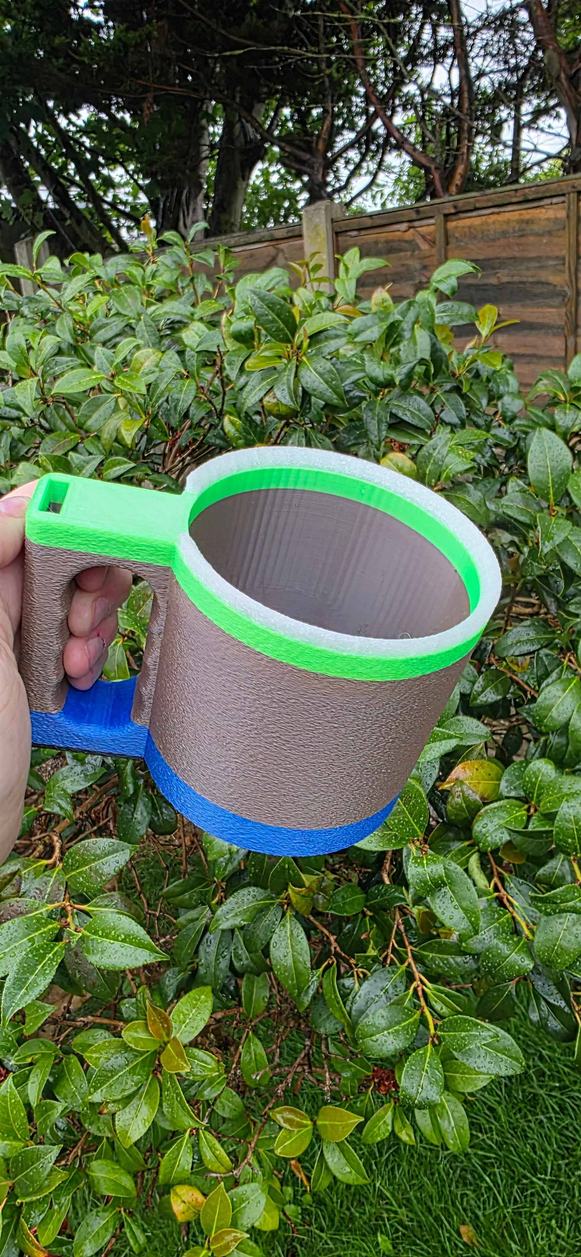 Ice Cream Cup Holder with Spoon Holder - 3D Printed Convenience