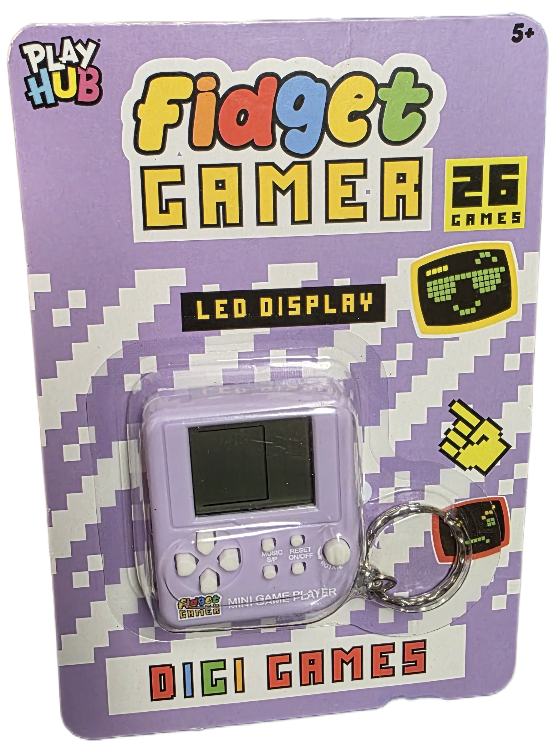 Digi Games Fidget Gaming Console - LED Display with 26 Engaging Games