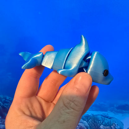 Friendly Little Dolphin hand size fidget toy