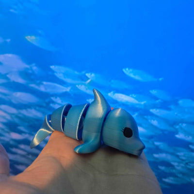 Friendly Little Dolphin Hand Size Fidget Toy - Stress Relief and Sensory Fun - Gifts4YouAll