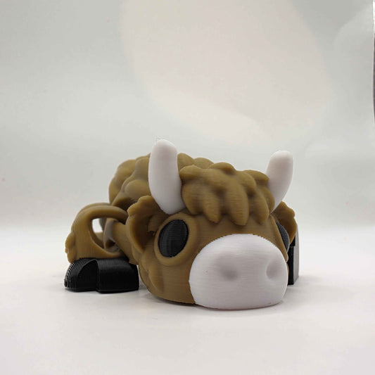 Highland Cow 3D-Printed Model - Articulated 8cm Long - Gifts4YouAll
