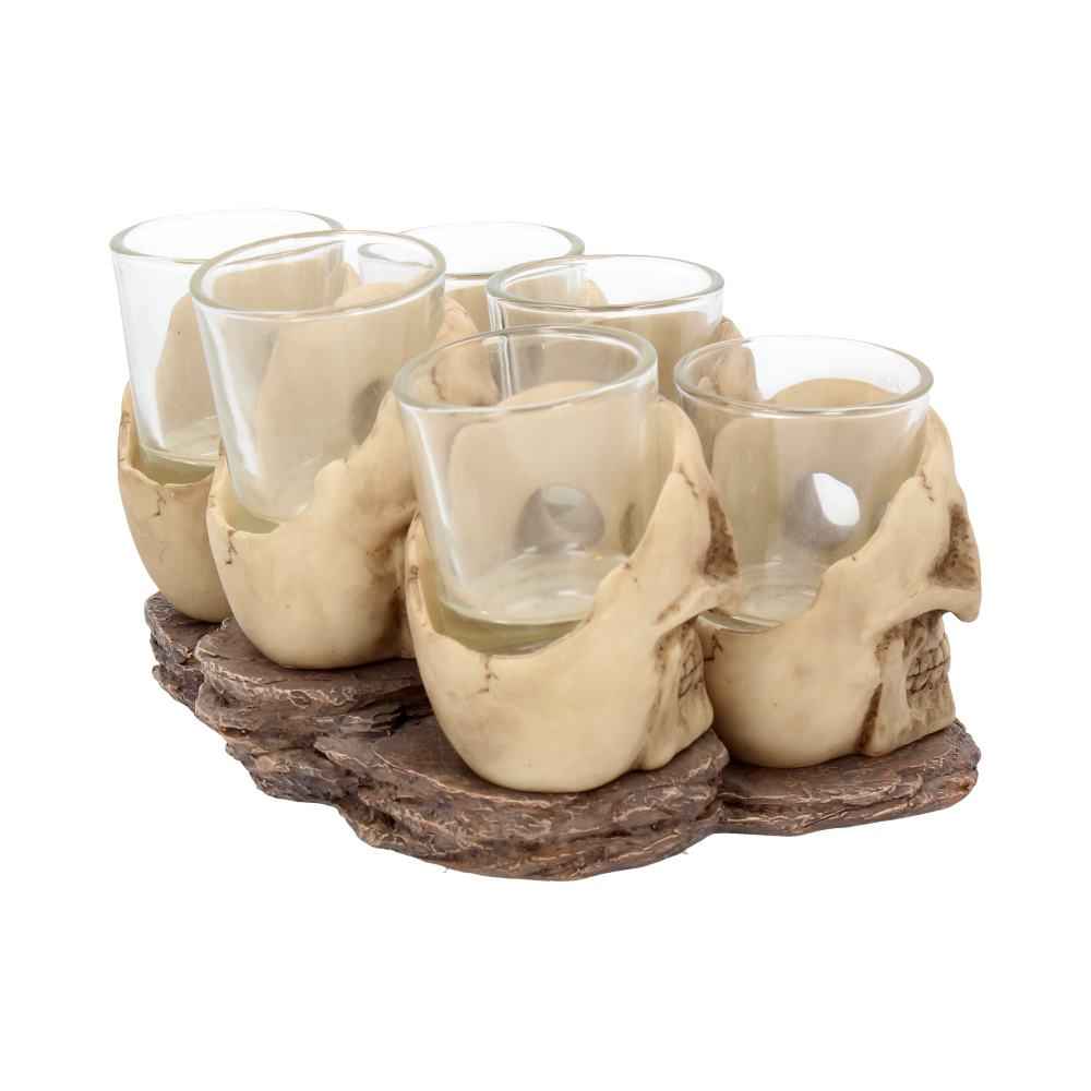 Six Shooter Skulls Set of 6 - 10cm Decorative Collectibles - damage - Last One Available NO RETURNS