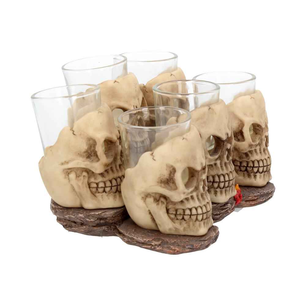 Six Shooter Skulls Set of 6 - 10cm Decorative Collectibles - damage - Last One Available NO RETURNS