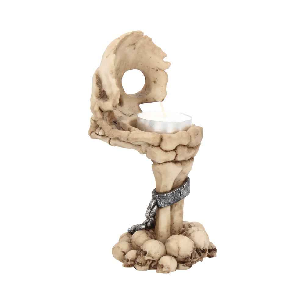 Deliberation Skull Tealight Holder 15.5cm
