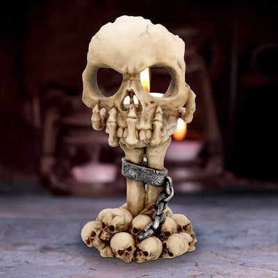 Deliberation Skull Tealight Holder 15.5cm - Gifts4YouAll