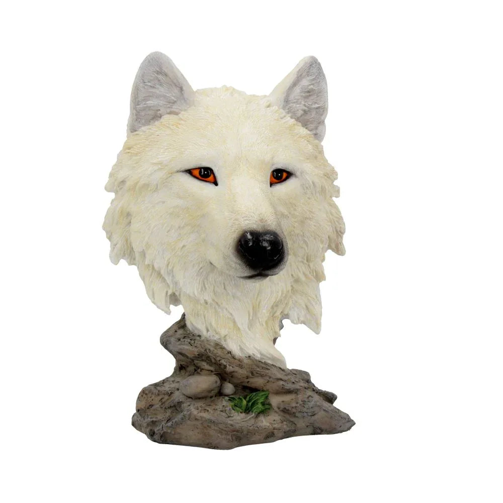 Snow Searcher Wild Wolf Bust | Gothic Fantasy Figurine by Nemesis Now - 16cm tall