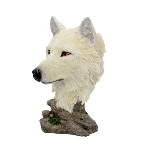 Snow Searcher Wild Wolf Bust | Gothic Fantasy Figurine by Nemesis Now - 16cm tall