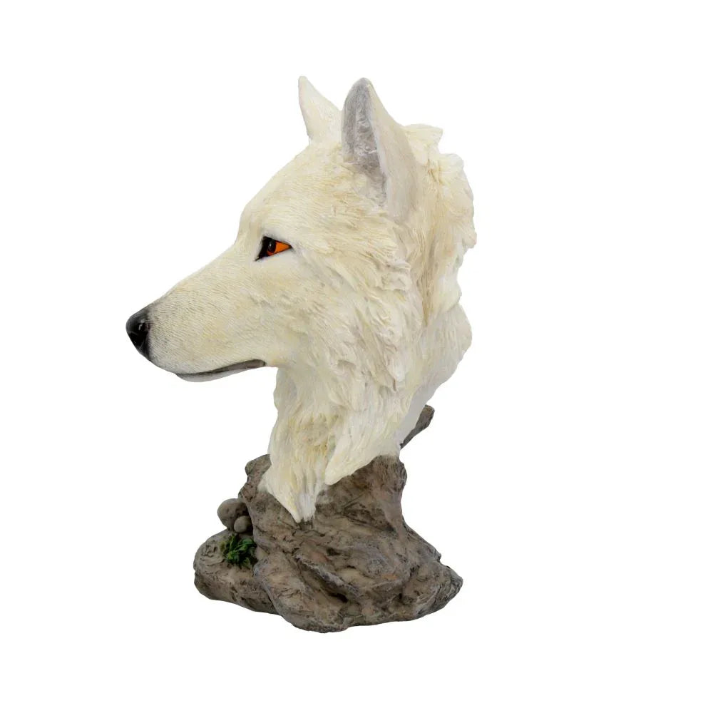 Snow Searcher Wild Wolf Bust | Gothic Fantasy Figurine by Nemesis Now - 16cm tall