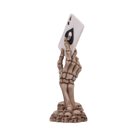 Ace of Spades Skeletal Hand Figurine | Gothic Macabre Decor | Nemesis Now