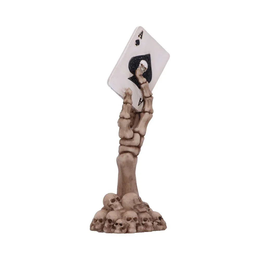 Ace of Spades Skeletal Hand Figurine | Gothic Macabre Decor | Nemesis Now